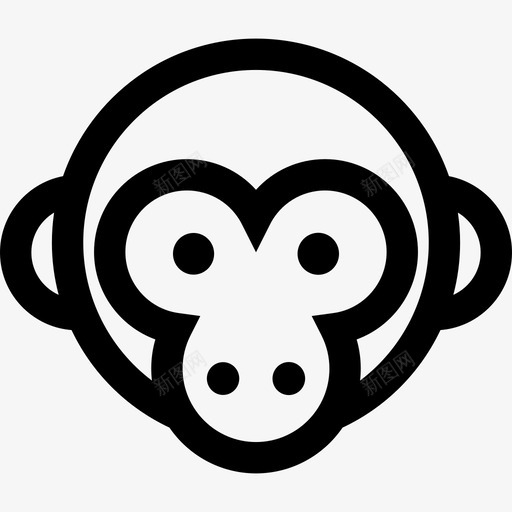 猴子动物8直系图标svg_新图网 https://ixintu.com 动物8 猴子 直系
