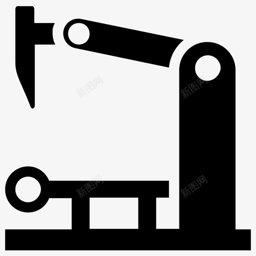 6轴机器人工业手臂工业机器人图标svg_新图网 https://ixintu.com 6轴机器人 制造机器人符号 工业手臂 工业机器人 机器人技术 生产机器人