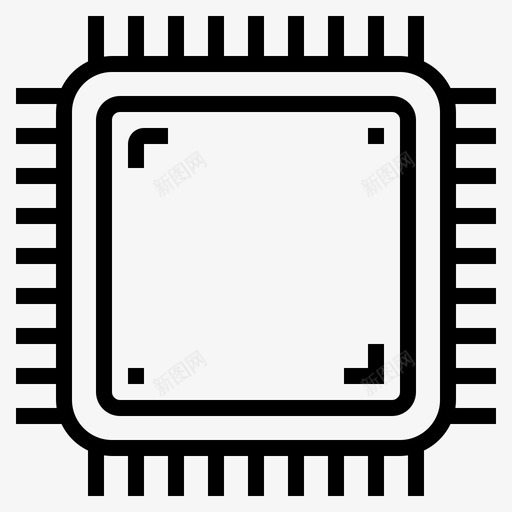 处理器芯片cpu图标svg_新图网 https://ixintu.com cpu ic 处理器 芯片 计算机技术