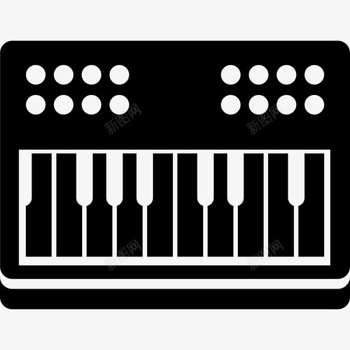 钢琴音乐元素2填充图标svg_新图网 https://ixintu.com 填充 钢琴 音乐元素2