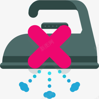 禁止熨烫洗涤说明熨平图标图标