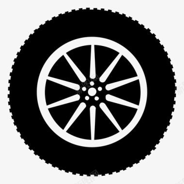汽车轮胎汽车车轮轮胎图标图标