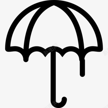 雨伞气象资源2线性图标图标