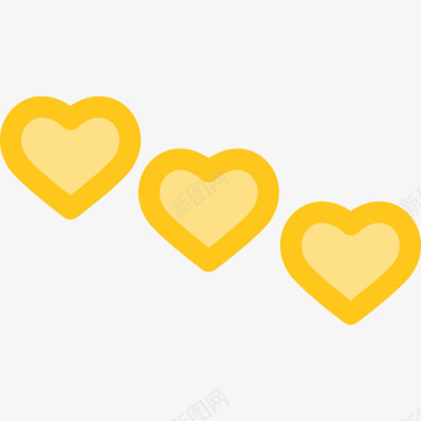 心脏评级验证符号4黄色图标图标