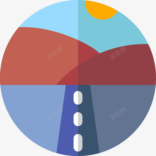 道路景观16平坦图标svg_新图网 https://ixintu.com 平坦 景观16 道路