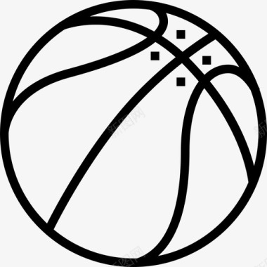 篮球运动16直线型图标图标