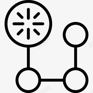 洞察力混合元素5线性图标图标