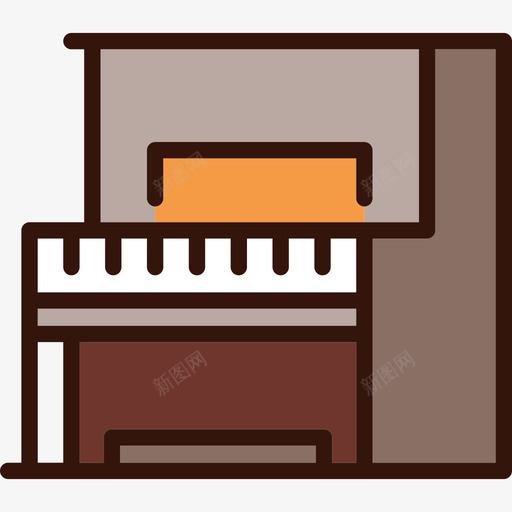 钢琴狂野西部2线性颜色图标svg_新图网 https://ixintu.com 狂野西部2 线性颜色 钢琴