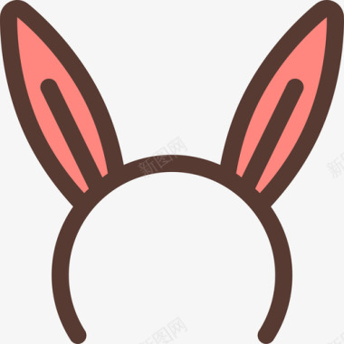 复活节兔子节日图标颜色图标