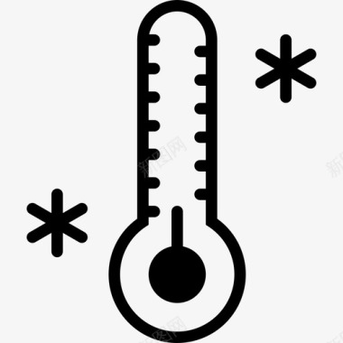 温度气象条件线性图标图标