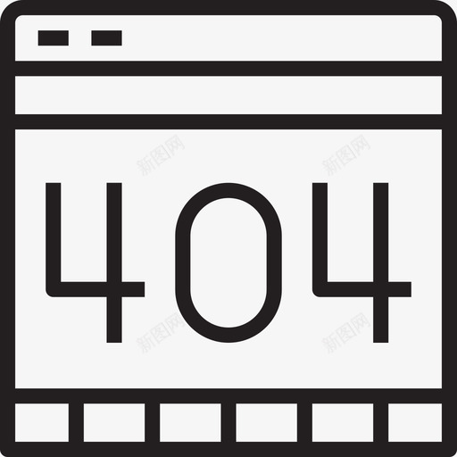 404错误网页和编程线性图标svg_新图网 https://ixintu.com 404错误 线性 网页设计和编程
