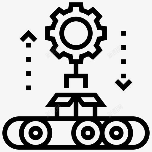 工业装配工程图标svg_新图网 https://ixintu.com 工业 工程 技术 机器人 机器人工程线 装配
