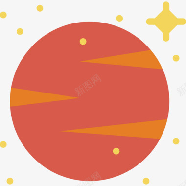 金星太空3平坦图标图标