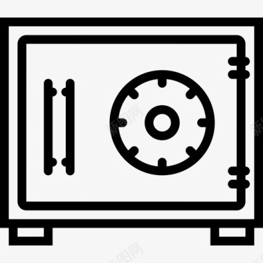 保险箱商业集合2线性图标图标