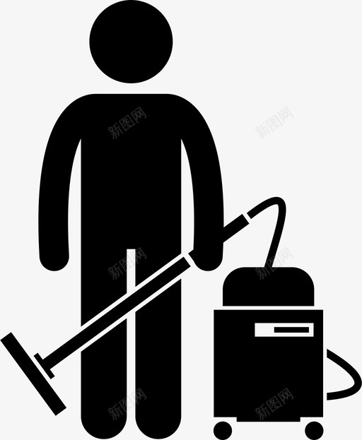 人手拿着吸尘器清洁设备图标svg_新图网 https://ixintu.com 人 人手拿着吸尘器 人携带清洁工具和设备 清洁 设备