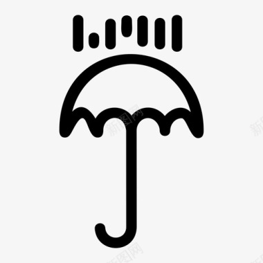 雨天保护工具和用具图标图标