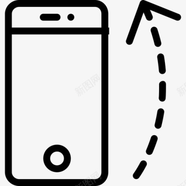 智能手机手势2线性图标图标