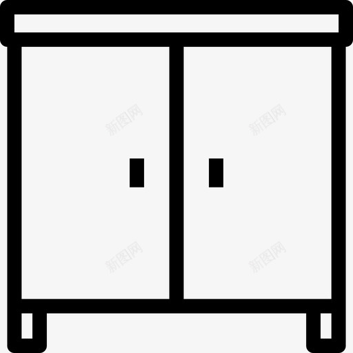 抽屉柜家具和家居用品线性图标svg_新图网 https://ixintu.com 家具和家居用品 抽屉柜 线性