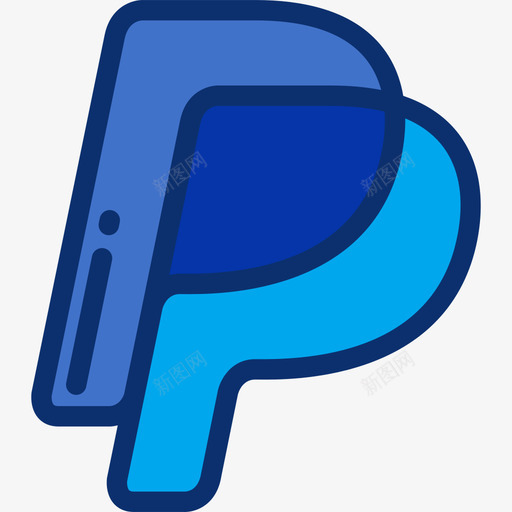 Paypal社交媒体7线性颜色图标svg_新图网 https://ixintu.com Paypal 社交媒体7 线性颜色