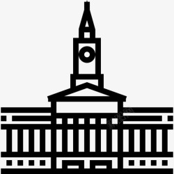 布里斯班市政厅布里斯班市政厅地标直线图标高清图片