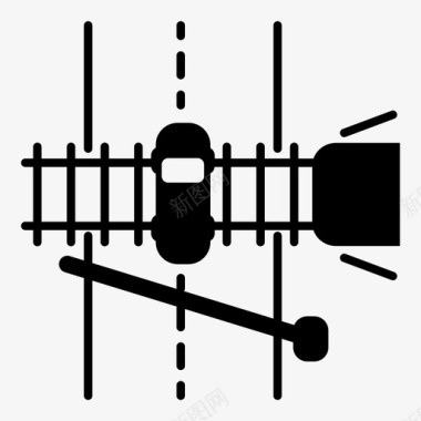 铁路道口水平铁路图标图标