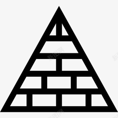 金字塔建筑砖块图标图标