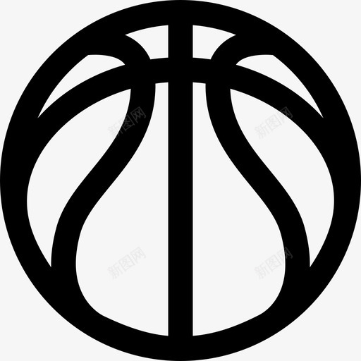 篮球学校运动系列直线型图标svg_新图网 https://ixintu.com 学校运动系列 直线型 篮球
