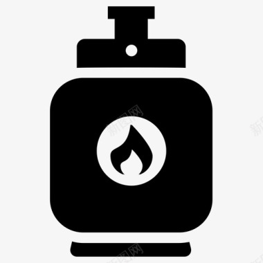 气缸燃烧器野营设备气瓶图标图标