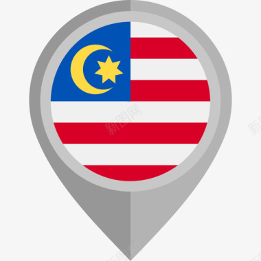 马来西亚国旗圆形图标图标