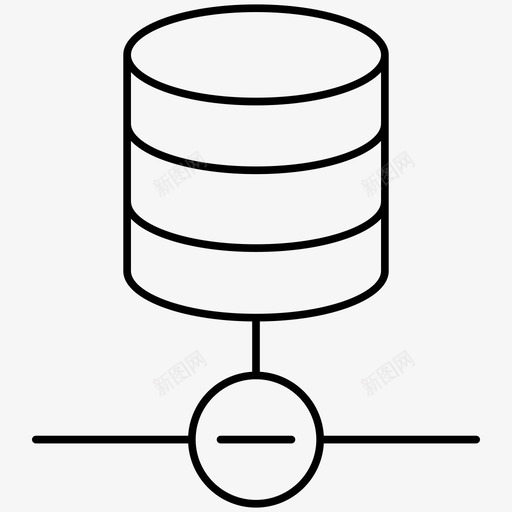数据库删除网站托管大纲图标svg_新图网 https://ixintu.com 删除 数据库 网站托管大纲图标