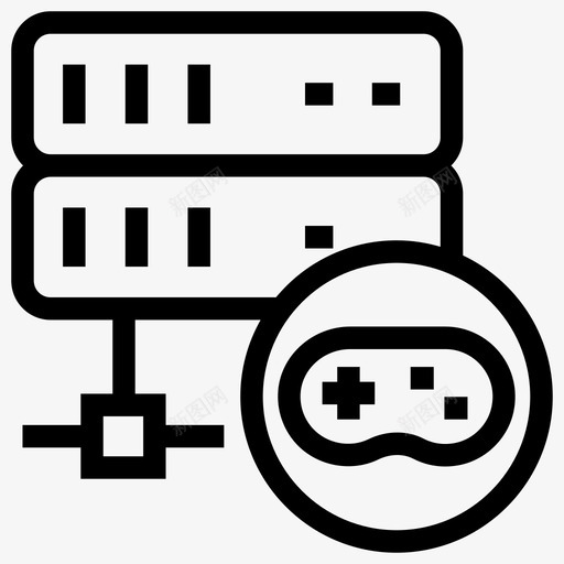 游戏服务器主机游戏图标svg_新图网 https://ixintu.com 主机 存储 数据库服务器线 游戏 游戏服务器