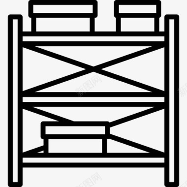 餐具柜家具线状图标图标