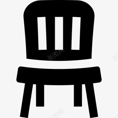 椅子家具实心填充图标图标