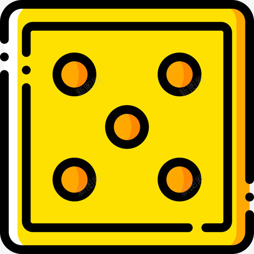 骰子赌场赌博2黄色图标svg_新图网 https://ixintu.com 赌场赌博2 骰子 黄色