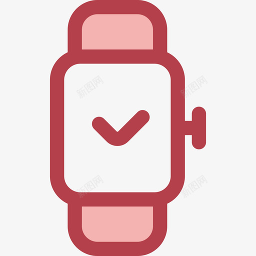 智能手表商务和办公2红色图标svg_新图网 https://ixintu.com 商务和办公2 智能手表 红色