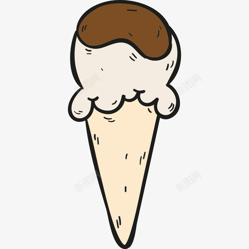 冰淇淋夏日假期彩色图标svg_新图网 https://ixintu.com 冰淇淋 夏日假期 彩色