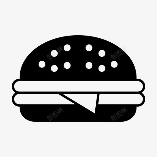 快餐面包汉堡图标svg_新图网 https://ixintu.com 快餐 汉堡 面包 食物