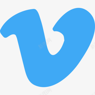 Vimeo手绘社交网络颜色图标图标