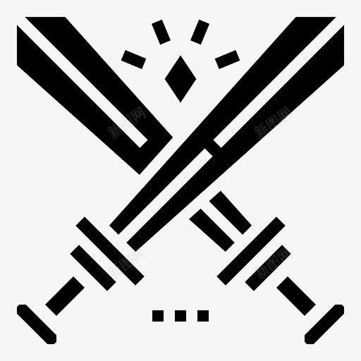 剑战斗骑士图标svg_新图网 https://ixintu.com 剑 战斗 武器 游戏元素雕文 骑士