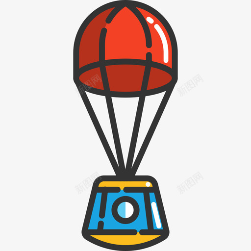 太空舱卡通太空图标线性颜色svg_新图网 https://ixintu.com 卡通太空图标 太空舱 线性颜色