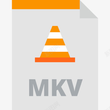 Mkv文件类型平面图标图标