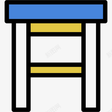 凳子线性颜色内务元素线性颜色图标图标