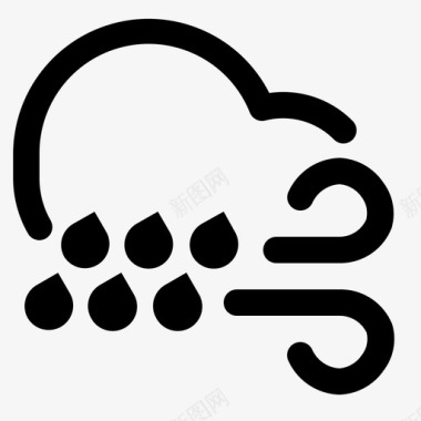 雨和风云多云图标图标