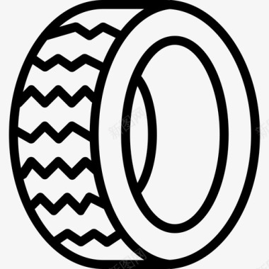 轮胎汽车零件2线性图标图标