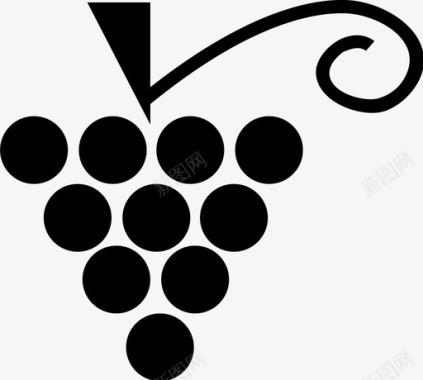 葡萄酒水果葡萄图标图标