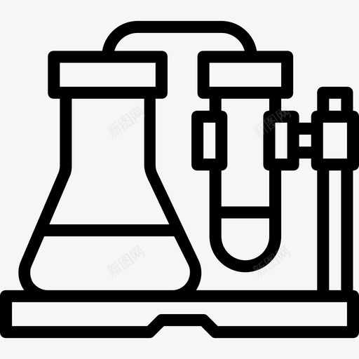 试管科学8线性图标svg_新图网 https://ixintu.com 科学8 线性 试管