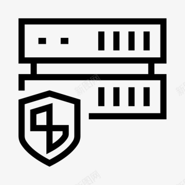 服务器保护安全屏蔽图标图标