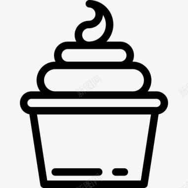 冷冻酸奶食品和餐厅直式图标图标