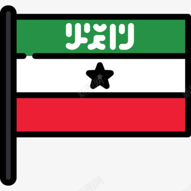 索马里兰国旗收藏2桅杆图标图标