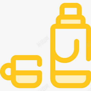 保温瓶室外3黄色图标图标